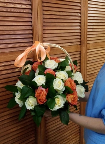 Композиция в корзине «Ля мур» от интернет-магазина цветов в 